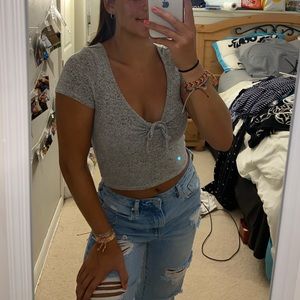 Pacsun gray crop top